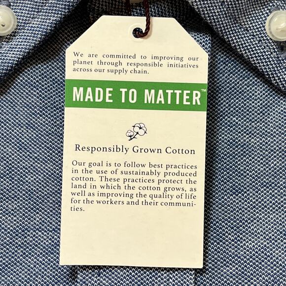 Jos A Bank Comfort Stretch Tailored Shirt in Blue Size X-Large - Picture 10 of 12